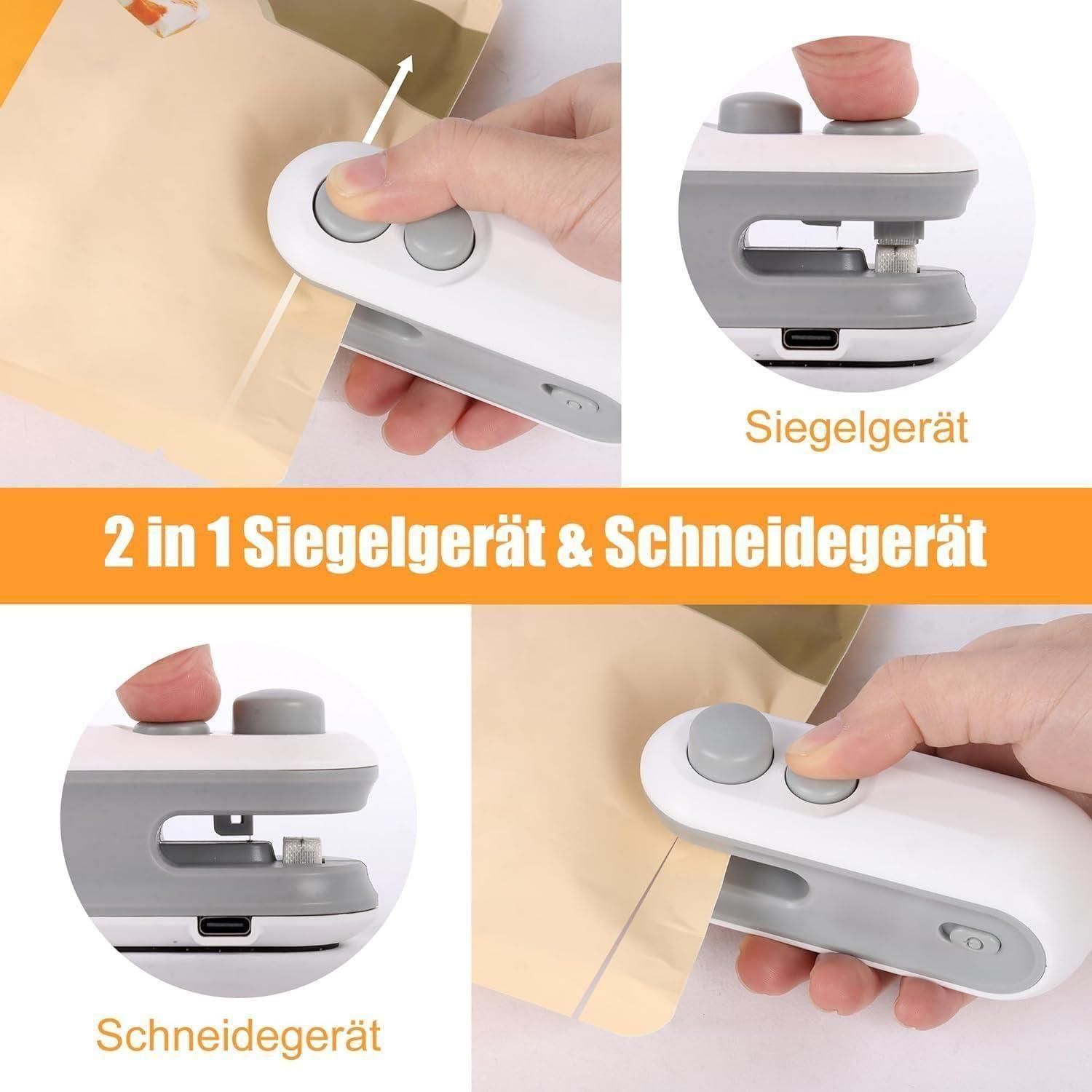 seal plastic bags and cut excess packaging in one smooth motion.