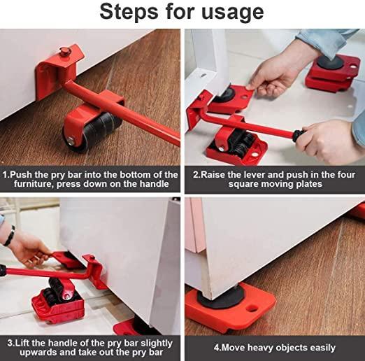 Easy Glide Furniture Lifter with Wheel Pads – Move Heavy Pieces Effortlessly