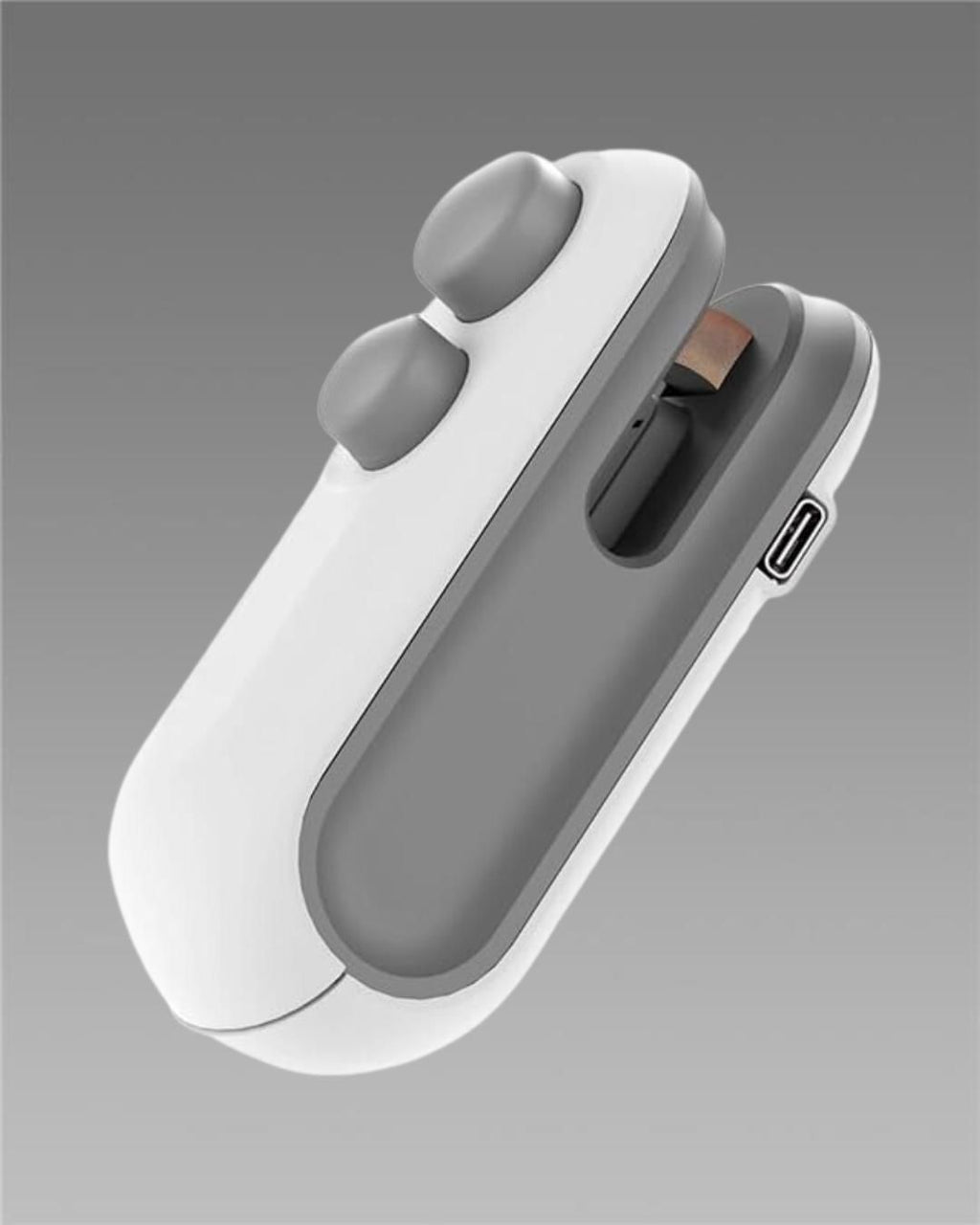 seal plastic bags and cut excess packaging in one smooth motion.